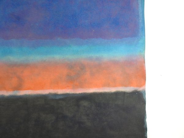 Night Horizon Abstract Mixed Media Painting For Sale