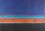 Night Horizon Abstract Mixed Media Painting For Sale