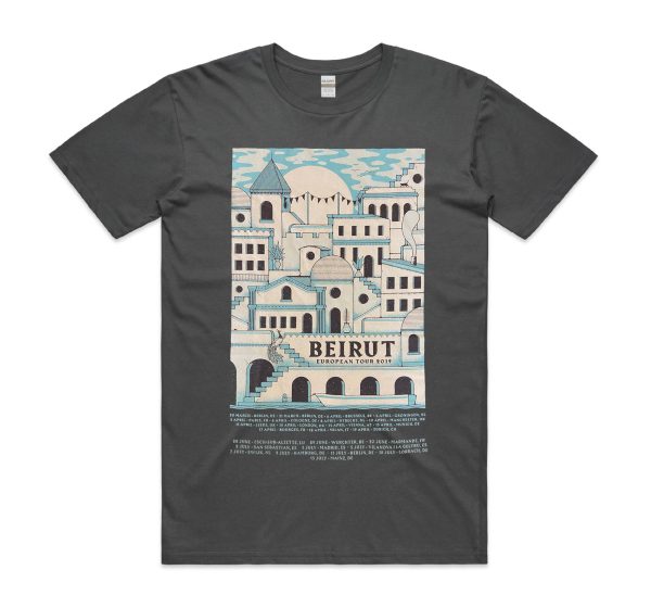 Gallipoli Grey T-Shirt w  Tour Dates Hot on Sale