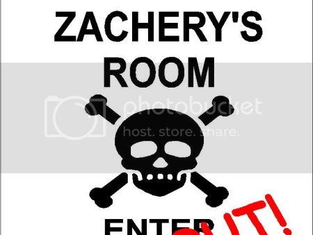 ZACHERY Danger enter at own risk KEEP OUT room  9  x 12  Aluminum novelty parking sign wall décor art  for indoor or outdoor use. on Sale