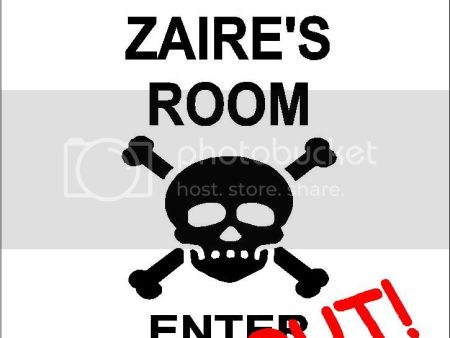 ZAIRE Danger enter at own risk KEEP OUT room  9  x 12  Aluminum novelty parking sign wall décor art  for indoor or outdoor use. Online Sale