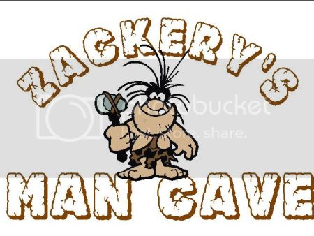 ZACKERY Man Cave 9 x12  Aluminum novelty parking sign wall decor. on Sale