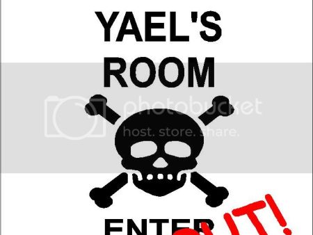 YAEL Danger enter at own risk KEEP OUT room  9  x 12  Aluminum novelty parking sign wall décor art  for indoor or outdoor use. Supply