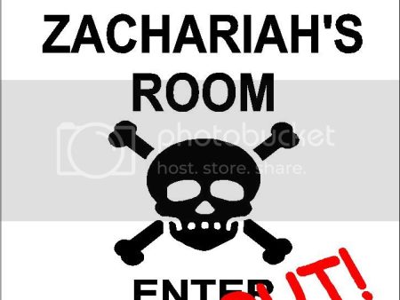 ZACHARIAH Danger enter at own risk KEEP OUT room  9  x 12  Aluminum novelty parking sign wall décor art  for indoor or outdoor use. Discount