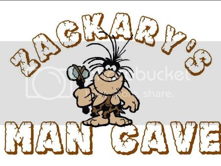 ZACKARY Man Cave 9 x12  Aluminum novelty parking sign wall decor. Sale