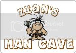 ZION Man Cave 9 x12  Aluminum novelty parking sign wall decor. Fashion