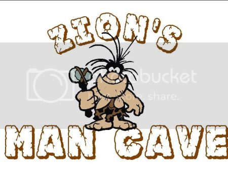 ZION Man Cave 9 x12  Aluminum novelty parking sign wall decor. Fashion