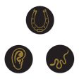 Snake, Ear, Horseshoe Button Set Hot on Sale