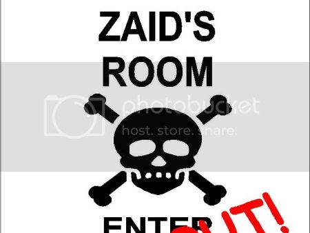 ZAID Danger enter at own risk KEEP OUT room  9  x 12  Aluminum novelty parking sign wall décor art  for indoor or outdoor use. For Sale