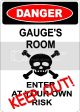 GAUGE Danger enter at own risk KEEP OUT room  9  x 12  Aluminum novelty parking sign wall décor art  for indoor or outdoor use. Online Hot Sale