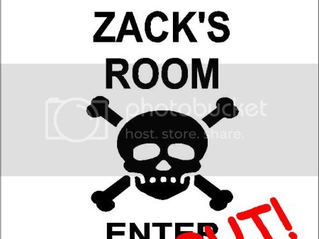 ZACK Danger enter at own risk KEEP OUT room  9  x 12  Aluminum novelty parking sign wall décor art  for indoor or outdoor use. Supply